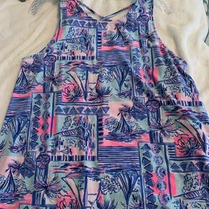 Lilly Pulitzer Kristen Top Whisper Blue Yeah Buoy.
